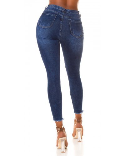 Blugi dama skinny, albastri, uzati, cu talia inalta Bachia Blugi dama, Blugi dama skinny, albastri, uzati, cu talia inalta Bachia - jojofashion.ro