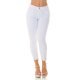 Blugi dama skinny, albi, din bumbac, cu talia inalta, Tisana Blugi dama skinny, albi, din bumbac, cu talia inalta, Tisana 2 - jojofashion.ro