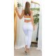 Blugi dama skinny, albi, din bumbac, cu talia inalta, Tisana Blugi dama skinny, albi, din bumbac, cu talia inalta, Tisana 5 - jojofashion.ro