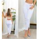 Blugi dama skinny, albi, din bumbac, cu talia inalta, Tisana Blugi dama skinny, albi, din bumbac, cu talia inalta, Tisana 6 - jojofashion.ro