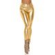 Blugi dama skinny, aurii, din vascoza, cu talia inalta, Roseann 2 - jojofashion.ro