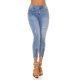 Blugi dama skinny, bleu, din bumbac, cu talia inalta, Krishna Blugi dama skinny, bleu, din bumbac, cu talia inalta, Krishna 2 - jojofashion.ro