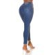 Blugi dama skinny cu push up, albastri, din bumbac, Eveliny Blugi dama skinny cu push up, albastri, din bumbac, Eveliny 3 - jojofashion.ro