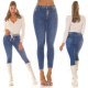 Blugi dama skinny cu push up, albastri, din bumbac, Eveliny Blugi dama skinny cu push up, albastri, din bumbac, Eveliny 9 - jojofashion.ro