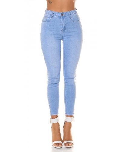 Blugi dama skinny cu push up, bleu, din bumbac, Priscila Blugi dama, Blugi dama skinny cu push up, bleu, din bumbac, Priscila - jojofashion.ro