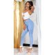 Blugi dama skinny cu push up, bleu, din bumbac, Priscila Blugi dama skinny cu push up, bleu, din bumbac, Priscila 4 - jojofashion.ro