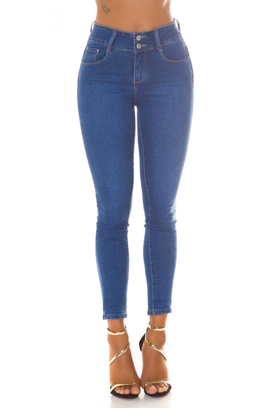 Blugi dama skinny, denim, cu talia inalta Lumet Blugi dama skinny, denim, cu talia inalta Lumet 1 - jojofashion.ro