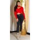 Blugi dama skinny, negri, denim, cu talia inalta, mulati,  Bloomy 4 - jojofashion.ro