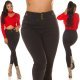 Blugi dama skinny, negri, denim, cu talia inalta, mulati,  Bloomy 7 - jojofashion.ro