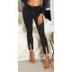 Blugi dama skinny, negri, din bumbac, cu talia inalta, Melleah 2 - jojofashion.ro