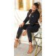 Blugi dama skinny, negri, din bumbac, cu talia inalta, Melleah 4 - jojofashion.ro