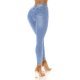 Blugi dama uzati, push up, bleu, din bumbac, cu talia inalta, Daphne 3 - jojofashion.ro