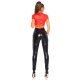 Crop top dama WetLook rosu Bridgett Crop top dama WetLook rosu Bridgett 6 - jojofashion.ro