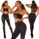 Colanti dama casual negri cu insertii din piele eco Danya 7 - jojofashion.ro