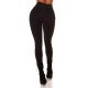 Colanti dama casual negri cu insertii din piele eco Danya 3 - jojofashion.ro