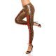 Colanti animal print leopard, cu snur rosu pe picior, Clyde 3 - jojofashion.ro
