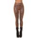 Colanti dama animal print snake, piele eco, maro, cu talia inalta, Sabrinne 2 - jojofashion.ro