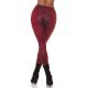 Colanti dama animal print snake, piele eco, rosii, cu talia inalta, Sabrinne 3 - jojofashion.ro