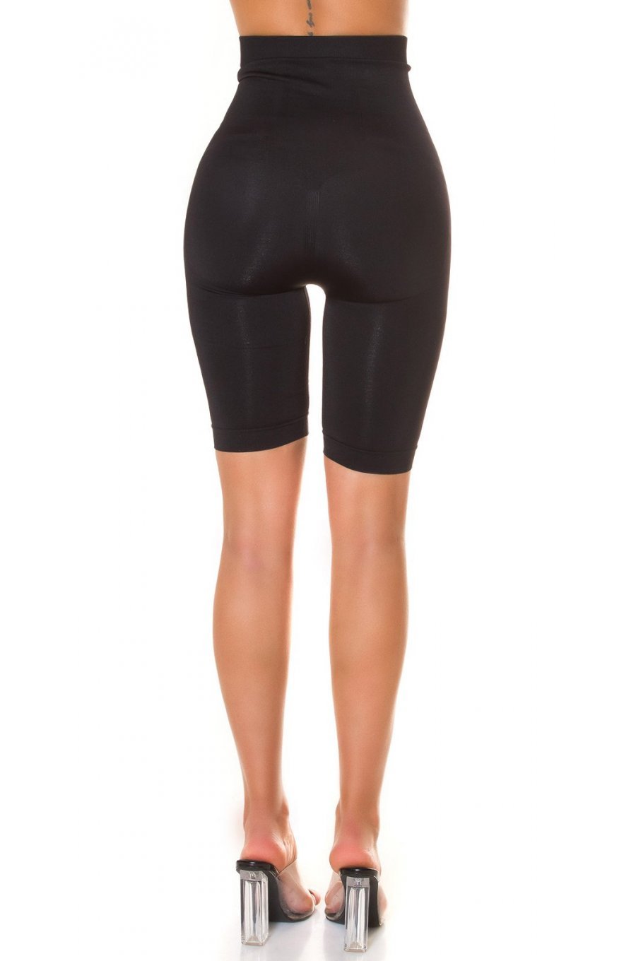 Colanti biker scurti negri modelatori cu talie inalta Yaren Colanti biker scurti negri modelatori cu talie inalta Yaren 2 - jojofashion.ro