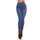 Colanti dama cu aspect de blugi, albastri, mulati, cu talia inalta, Dilania 2 - jojofashion.ro