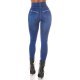 Colanti dama cu aspect de blugi, albastri, mulati, cu talia inalta, Dilania 3 - jojofashion.ro