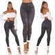 Colanti dama cu aspect de blugi, negri, mulati, cu glitter, Zaylin 9 - jojofashion.ro