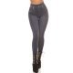 Colanti dama cu aspect de blugi, negri, mulati, cu talia inalta, Dilania 2 - jojofashion.ro