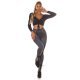 Colanti dama cu aspect de blugi, negri, mulati, cu talia inalta, Dilania 6 - jojofashion.ro