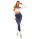 Colanti dama denim look, albastri, cu talia inalta, Nialla Colanti dama denim look, albastri, cu talia inalta, Nialla 8 - jojofashion.ro