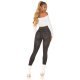 Colanti dama denim look, negri, cu talia inalta, Nialla Colanti dama denim look, negri, cu talia inalta, Nialla 7 - jojofashion.ro