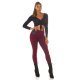 Colanti elastici burgundy cu talie inalta Marissa Colanti elastici burgundy cu talie inalta Marissa 6 - jojofashion.ro