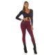 Colanti dama elastici, burgundy, cu talia inalta, Marissa 6 - jojofashion.ro