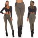 Colanti elastici kaki cu talie inalta Marissa Colanti elastici kaki cu talie inalta Marissa 9 - jojofashion.ro
