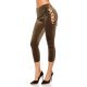Colanti kaki din catifea cu siret pe sold Aitana Colanti kaki din catifea cu siret pe sold Aitana 2 - jojofashion.ro