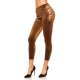 Colanti maro din catifea cu siret pe sold Aitana Colanti maro din catifea cu siret pe sold Aitana 2 - jojofashion.ro
