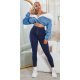 Colanti modelatori bleumarin navy cu corset si talie inalta Kellsa 3 - jojofashion.ro