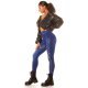 Colanti dama mulati, albastri, cu aspect de blugi si pietre aplicate, Bethany 5 - jojofashion.ro