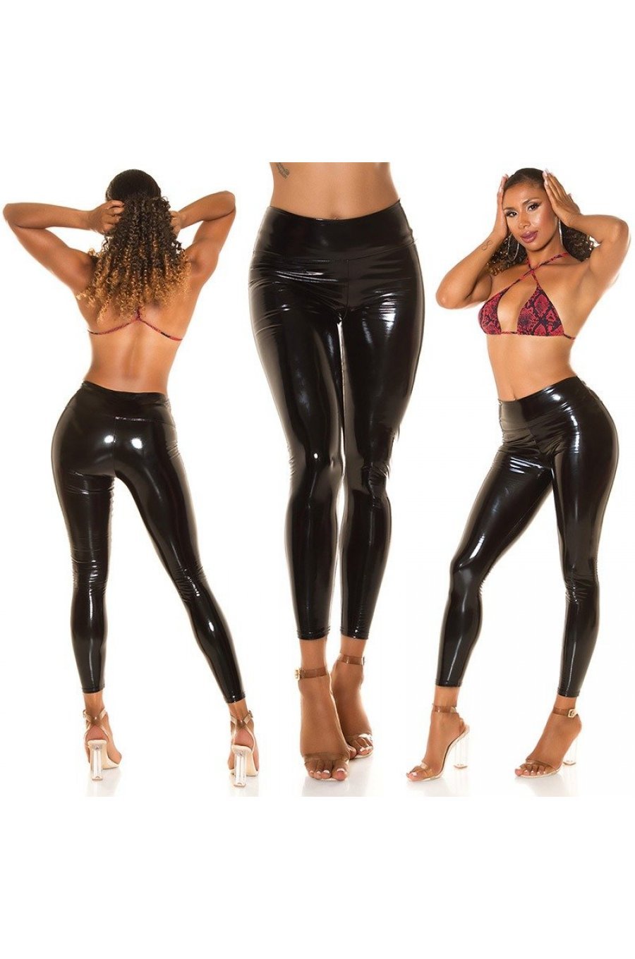Colanti dama negri din latex, cu talia inalta, Revime Colanti dama negri din latex, cu talia inalta, Revime 7 - jojofashion.ro