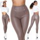 Colanti piele eco cappuccino cu talie inalta Susan Colanti piele eco cappuccino cu talie inalta Susan 5 - jojofashion.ro
