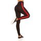 Colanti sport negri cu talie inalta si dunga rosie Josie 4 - jojofashion.ro