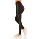 Colanti sport negri cu talie inalta si dunga verde Josie 4 - jojofashion.ro