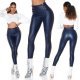 Colanti dama termici bleumarin navy piele eco cu talia inalta Rimmy	 5 - jojofashion.ro