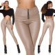 Colanti termici cappuccino din piele eco cu talie inalta Olivia Colanti termici cappuccino din piele eco cu talie inalta Olivia 7 - jojofashion.ro