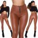 Colanti termici piele eco maro cu talie inalta Olivia Colanti termici piele eco maro cu talie inalta Olivia 5 - jojofashion.ro