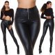 Colanti termici negri din piele eco cu talie inalta Olivia 5 - jojofashion.ro