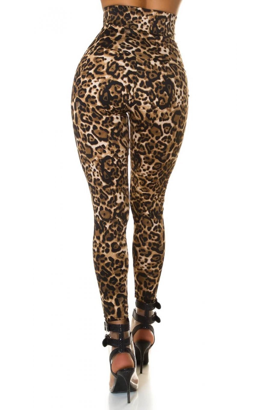 Colanti modelatori cu corset animal print leopard cappuccino Dezzi 3 - jojofashion.ro