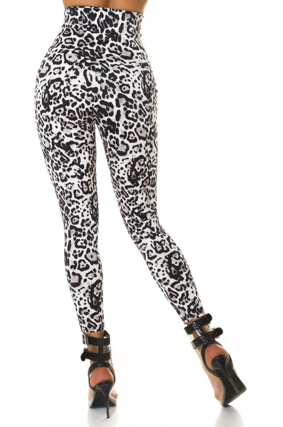 Colanti modelatori cu corset animal print leopard gri Dezzi 2 - jojofashion.ro