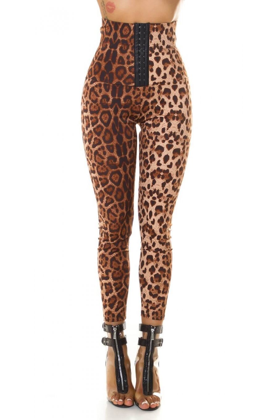 Colanti modelatori cu corset animal print leopard maro Dezzi Colanti modelatori cu corset animal print leopard maro Dezzi 1 - jojofashion.ro