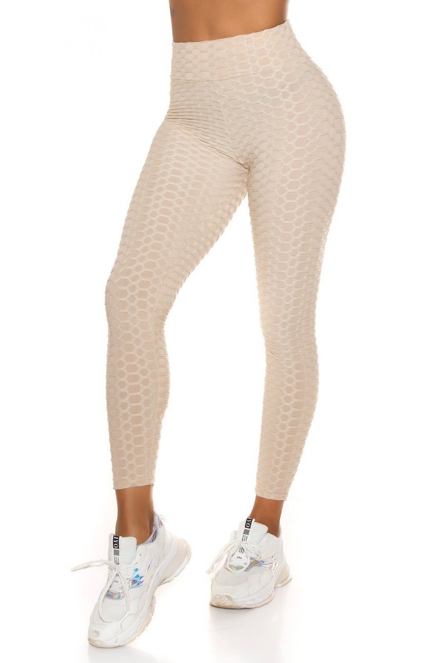 Colanti modelatori fagure bej cu push up cu talie inalta Sanziana Colanti modelatori fagure bej cu push up cu talie inalta Sanziana 1 - jojofashion.ro