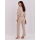 Compleu dama tricotat din vascoza bej Camelly 3 - jojofashion.ro